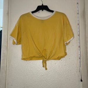 Forever 21, Women’s, Yellow Cropped Tee, Size Medium